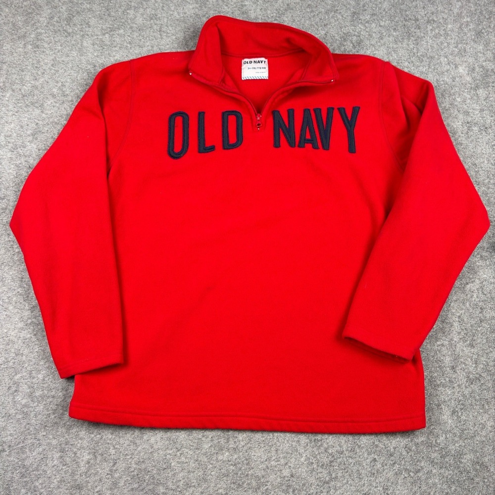 Vintage Y2K Old Navy Quarter Zip Sweater Mens 2XL Spell Out Surf Old Money‎ 00s